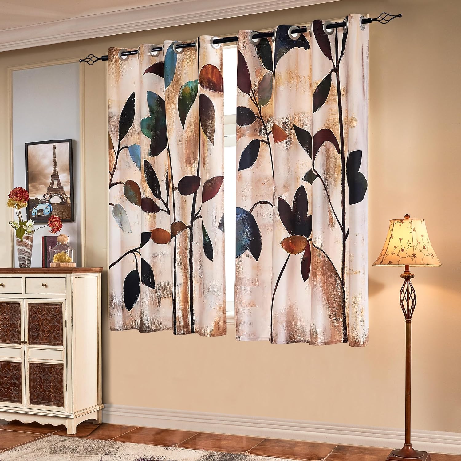 SUBRTEX Light Filtering Curtains for Living Room, 52Wx72L