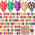Holiday Dog Bandanas Bulk 120 pcs - Festive Adjustable Pet Scarves