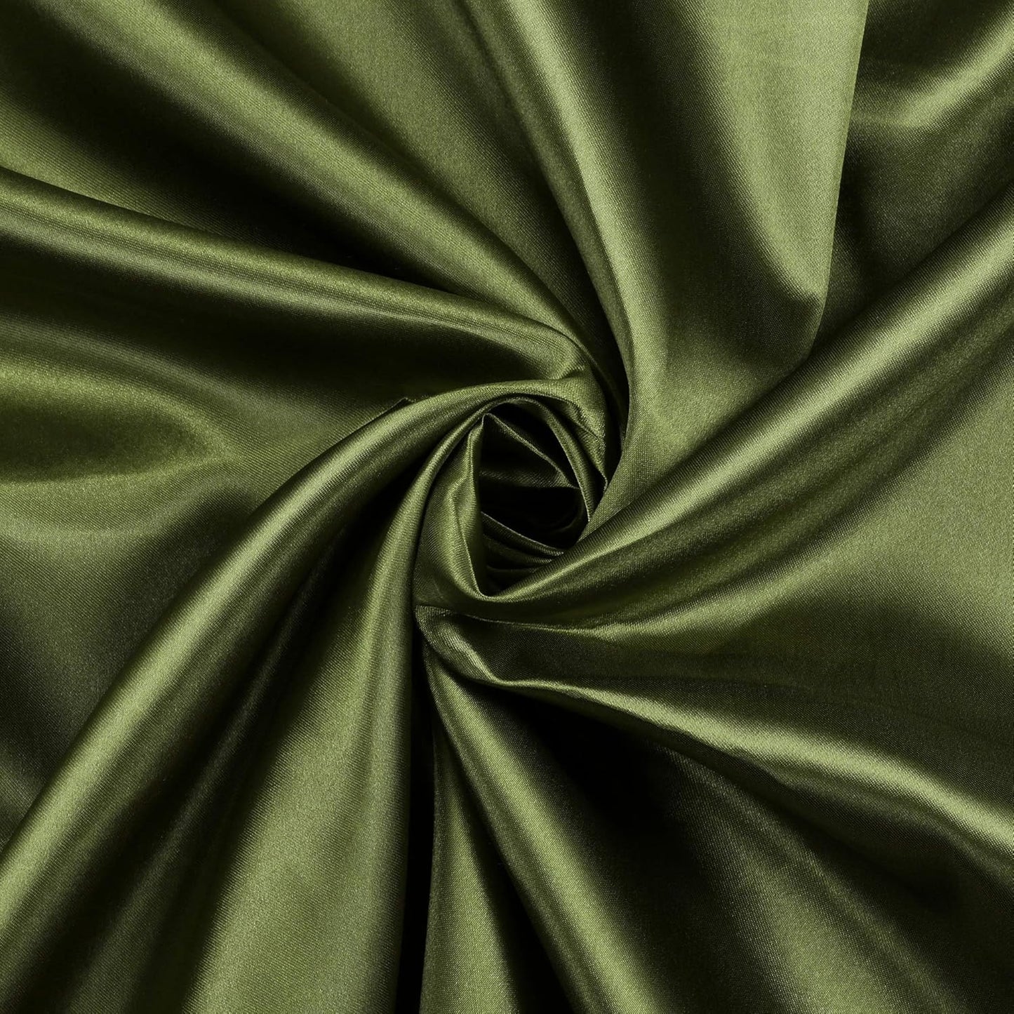 MDS Pack of 20 Yard Olive Green Charmeuse Satin Fabric for Events