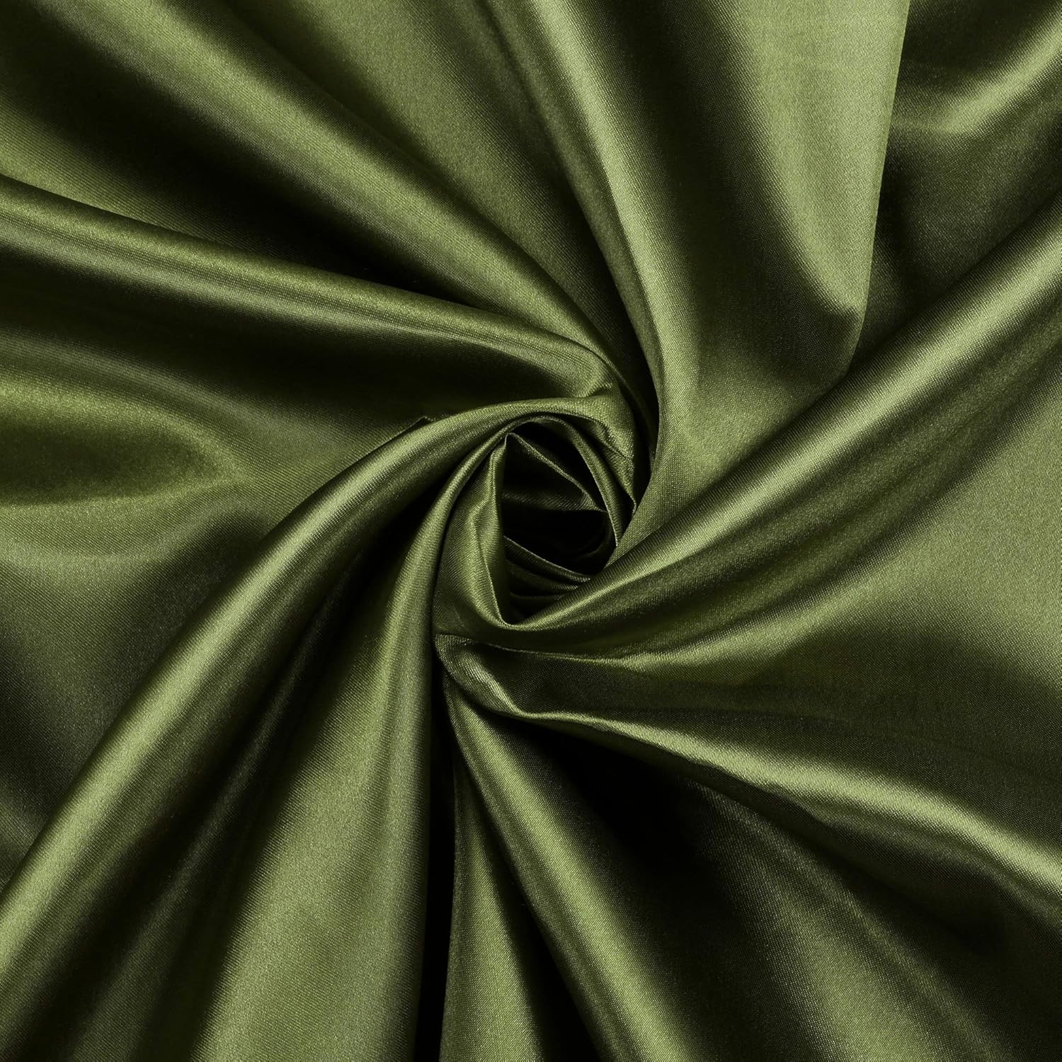 MDS Pack of 20 Yard Olive Green Charmeuse Satin Fabric for Events