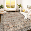 Charcoal Olive 9x12 Area Rug - Washable, Stain Resistant Comfort