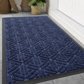 Smiry Front Door Mat Outside Entrance - Heavy Duty Low-Profile Doormat