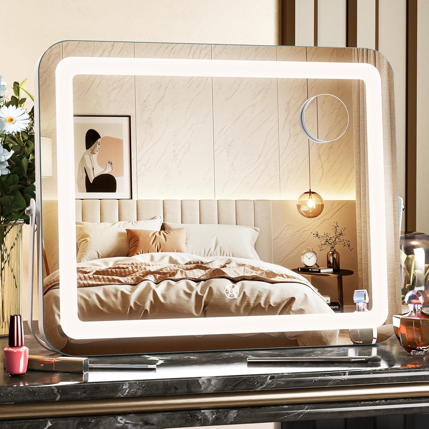 MINISO Vanity Mirror with Lights for Perfect Makeup Application