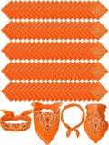 Paisley Bandanas Bulk 100 Pieces Assorted Orange Headscarves - Party
