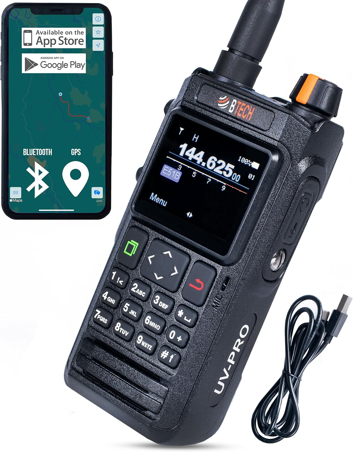 BTECH UV-PRO Dual Band VHF/UHF Two-Way Radio with Bluetooth