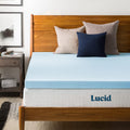 LUCID 3 Inch Mattress Topper Full XL - Gel Memory Foam Comfort
