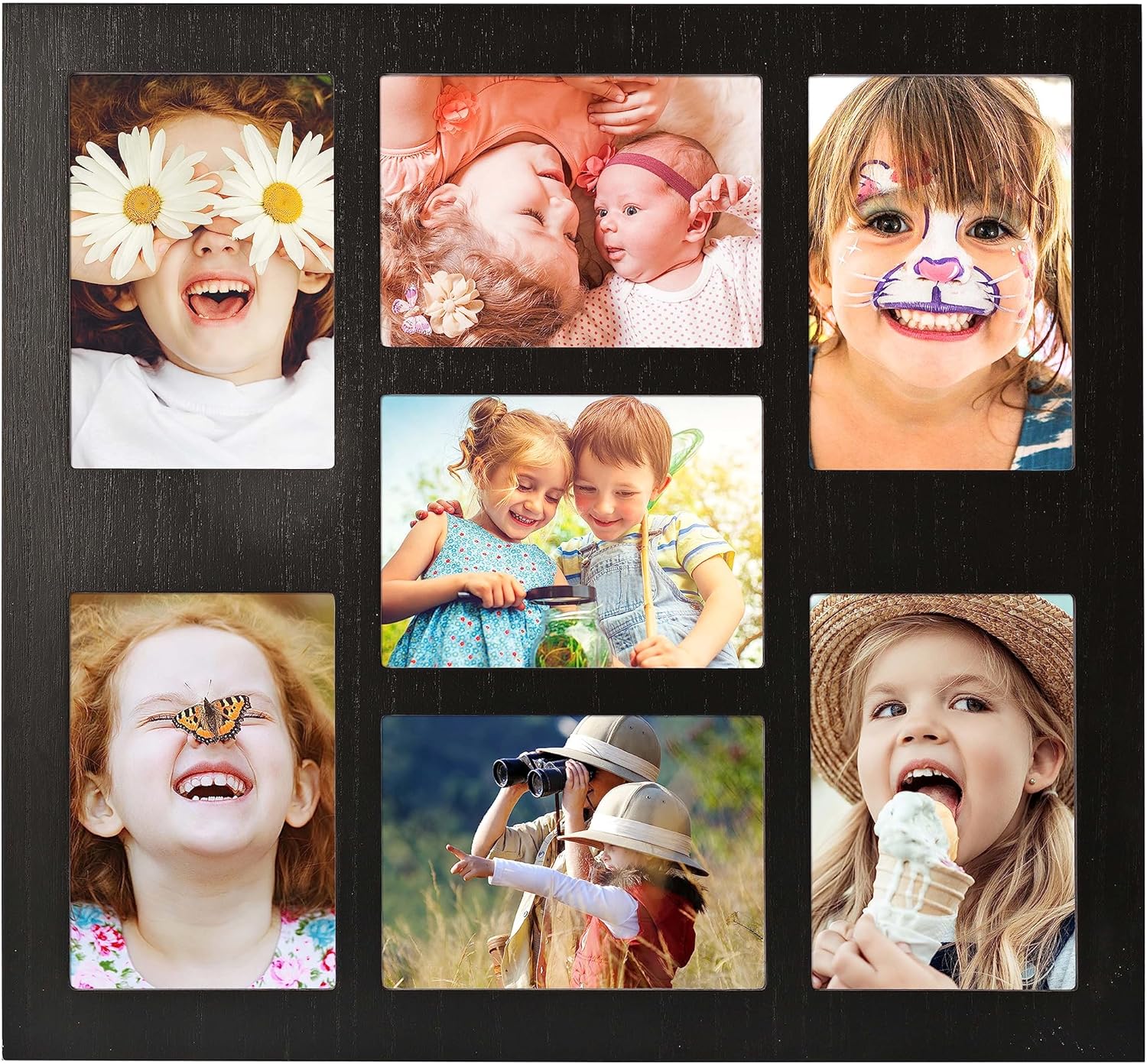 Collage Picture Frame for 5x7 Photos - 7 Openings Decor