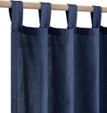 KOUFALL 96 in Linen Curtains 2 Panel Set - Light Filtering Navy