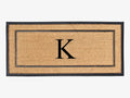 Natural Coir & Rubber Large Monogrammed Doormat 24x48 - Durable Entry