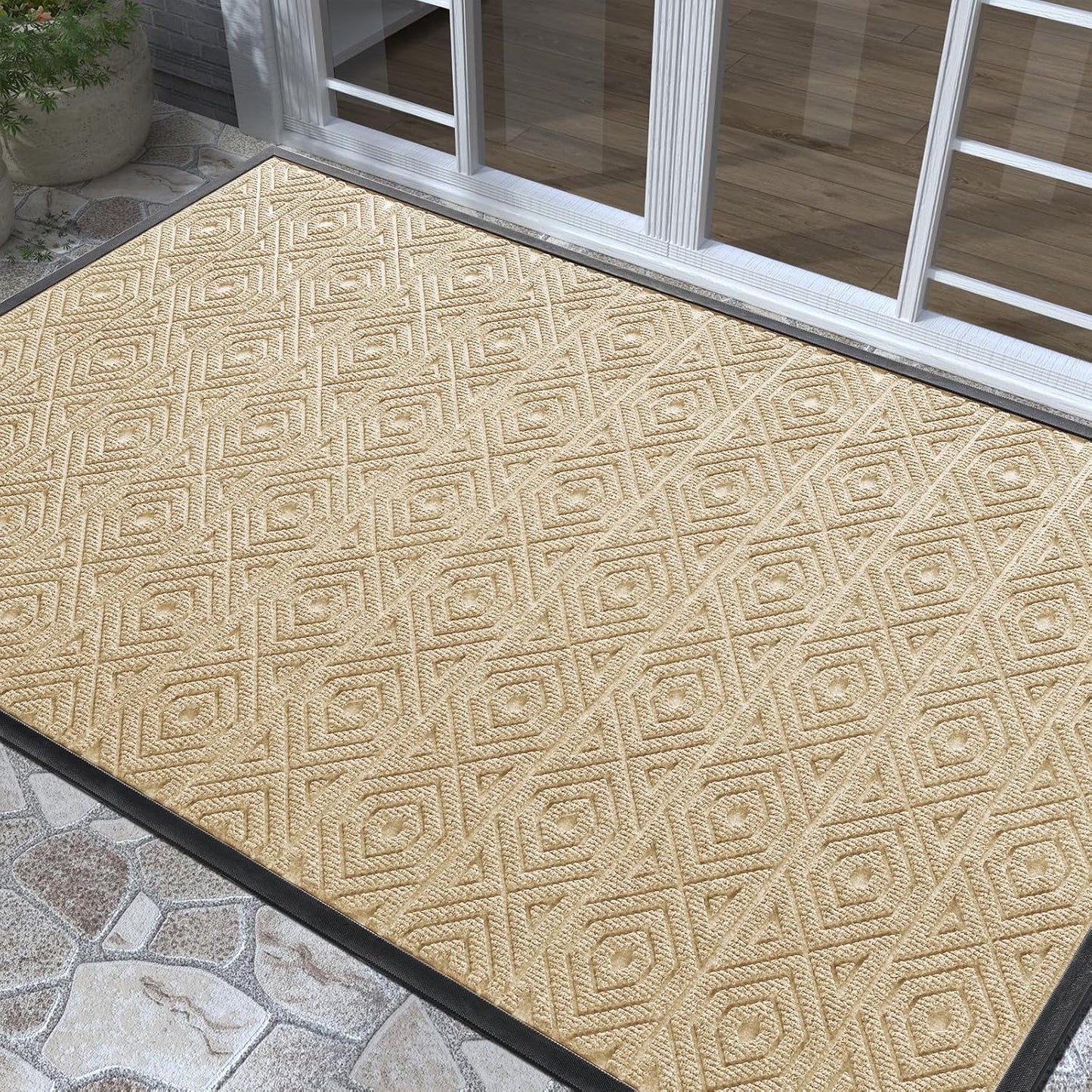 Yimobra Heavy Duty Door Mat for Indoor Outdoor Use, 60 x 36 in