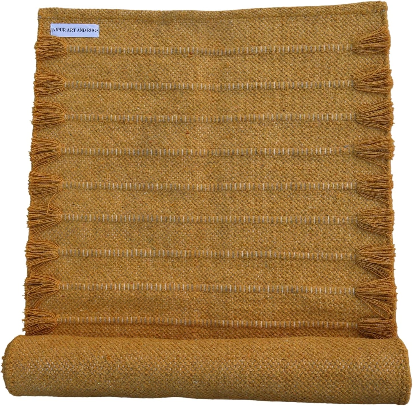 Organic Cotton Yoga Mat - Eco-Friendly Hand-Woven Rug for Fitness