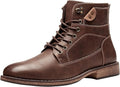 Vostey Men's Motorcycle Boots Business Waterproof Ankle Boots