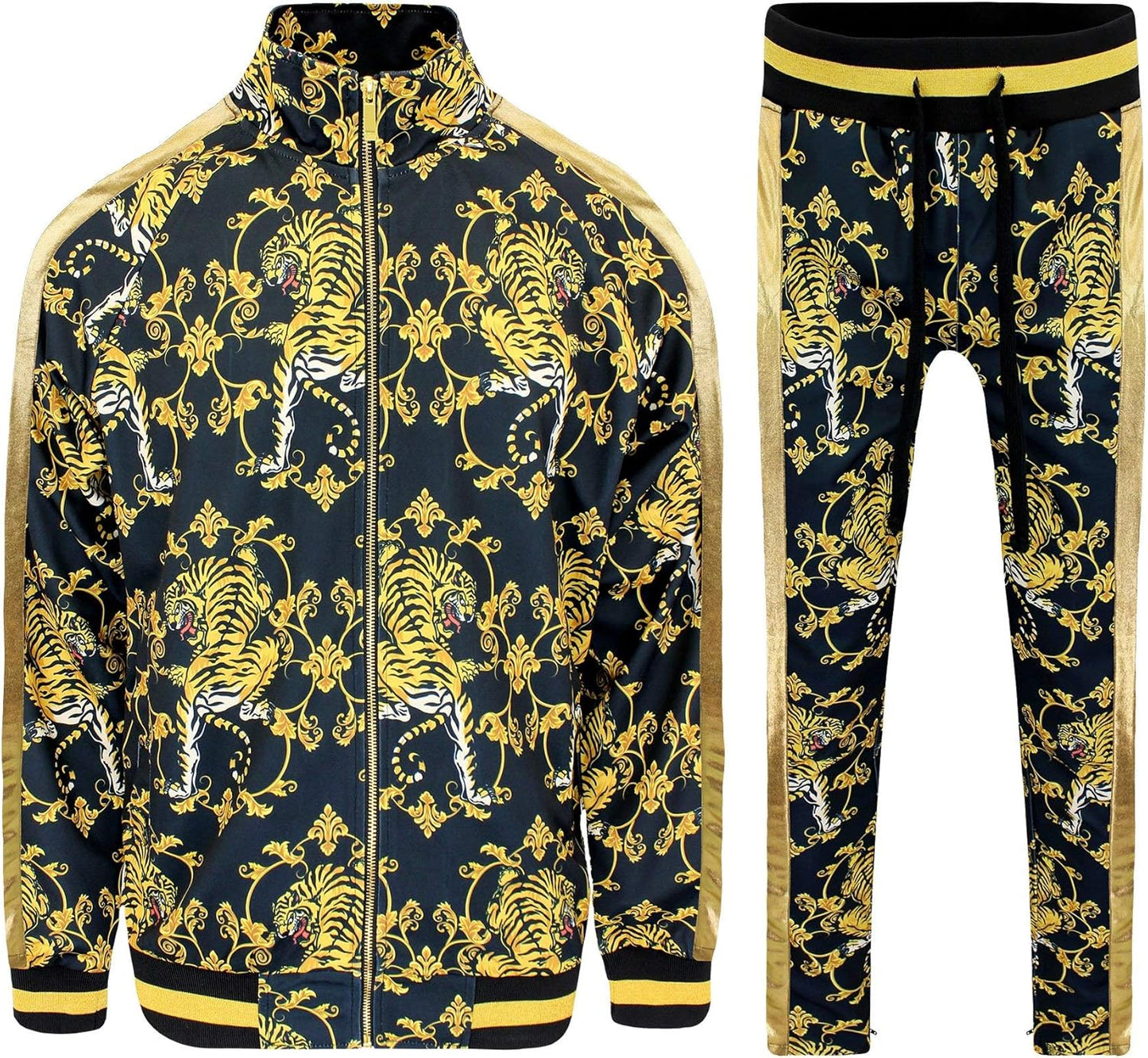 G-Style USA Men's Tiger Pattern Tracksuit Sets for Comfort and Style