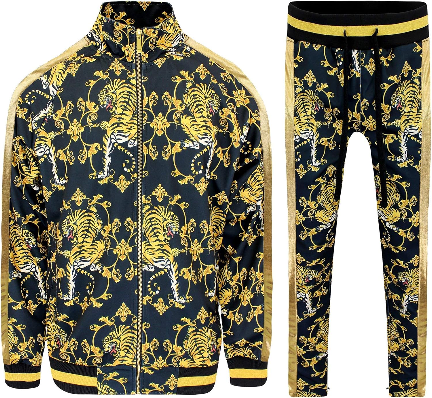 G-Style USA Men's Tiger Pattern Tracksuit Sets for Comfort and Style