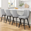 Bar Stools with Backs 24 in Counter Height - Comfortable Swivel Set