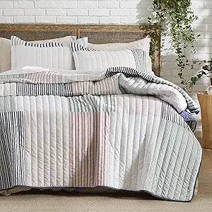 Bedsure Patchwork Quilt Set King - Lightweight Reversible Bedding