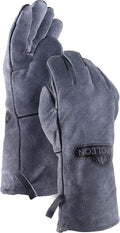 Genuine Leather BBQ Gloves - Extra Long Heat Protection