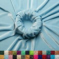 Ice Fabrics Stretch Velvet Fabric by the Yard - Soft Baby Blue 60in