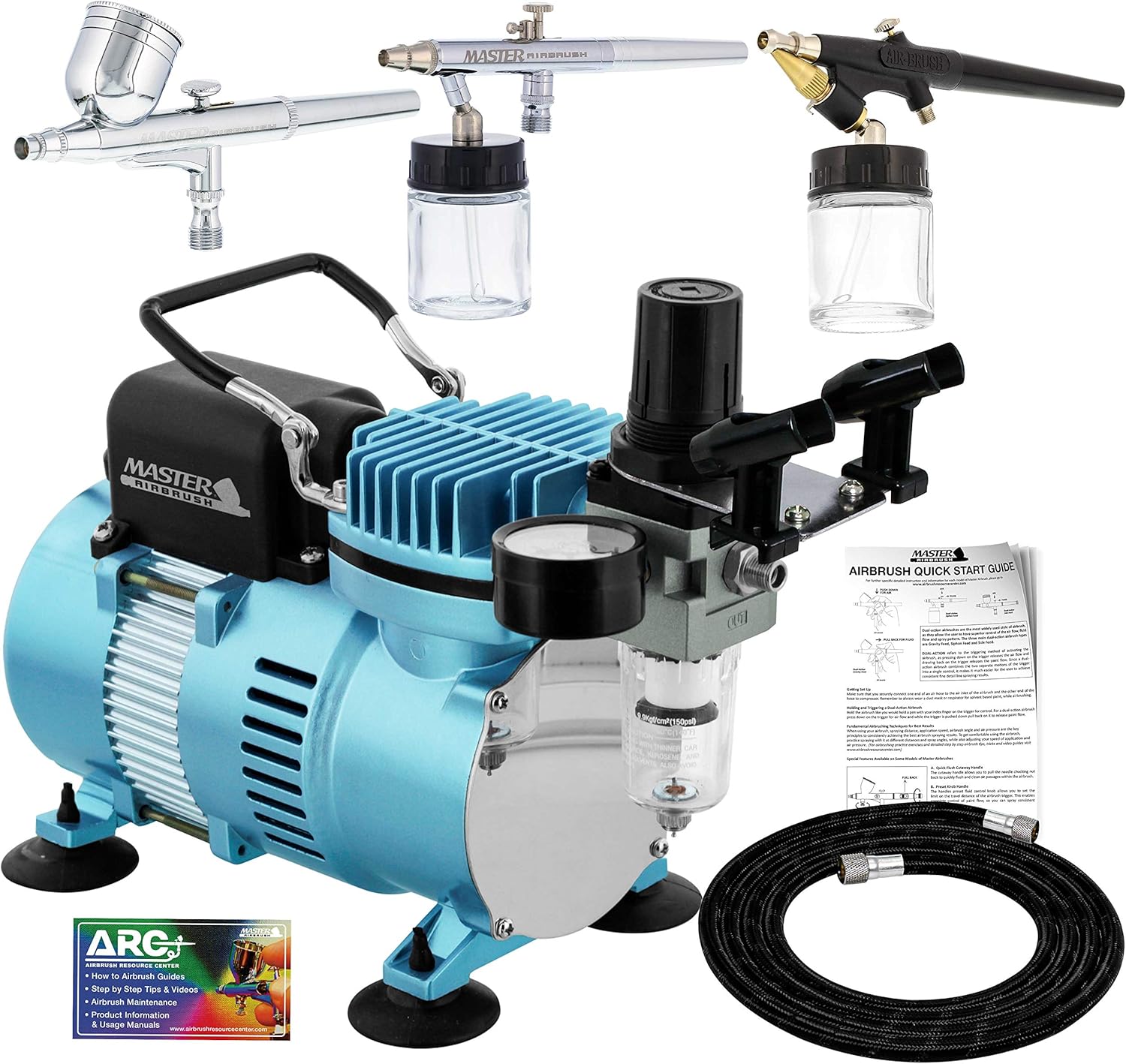 Pro Airbrush System Kit w/ 3 Sets - Precision & Versatility!