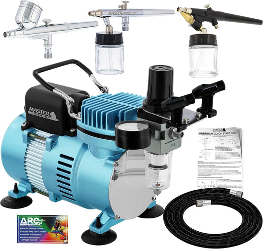 Pro Airbrush System Kit w/ 3 Sets - Precision & Versatility!