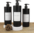 3PCS Matte Black Lotion Pump Dispensers - Organize with Style!