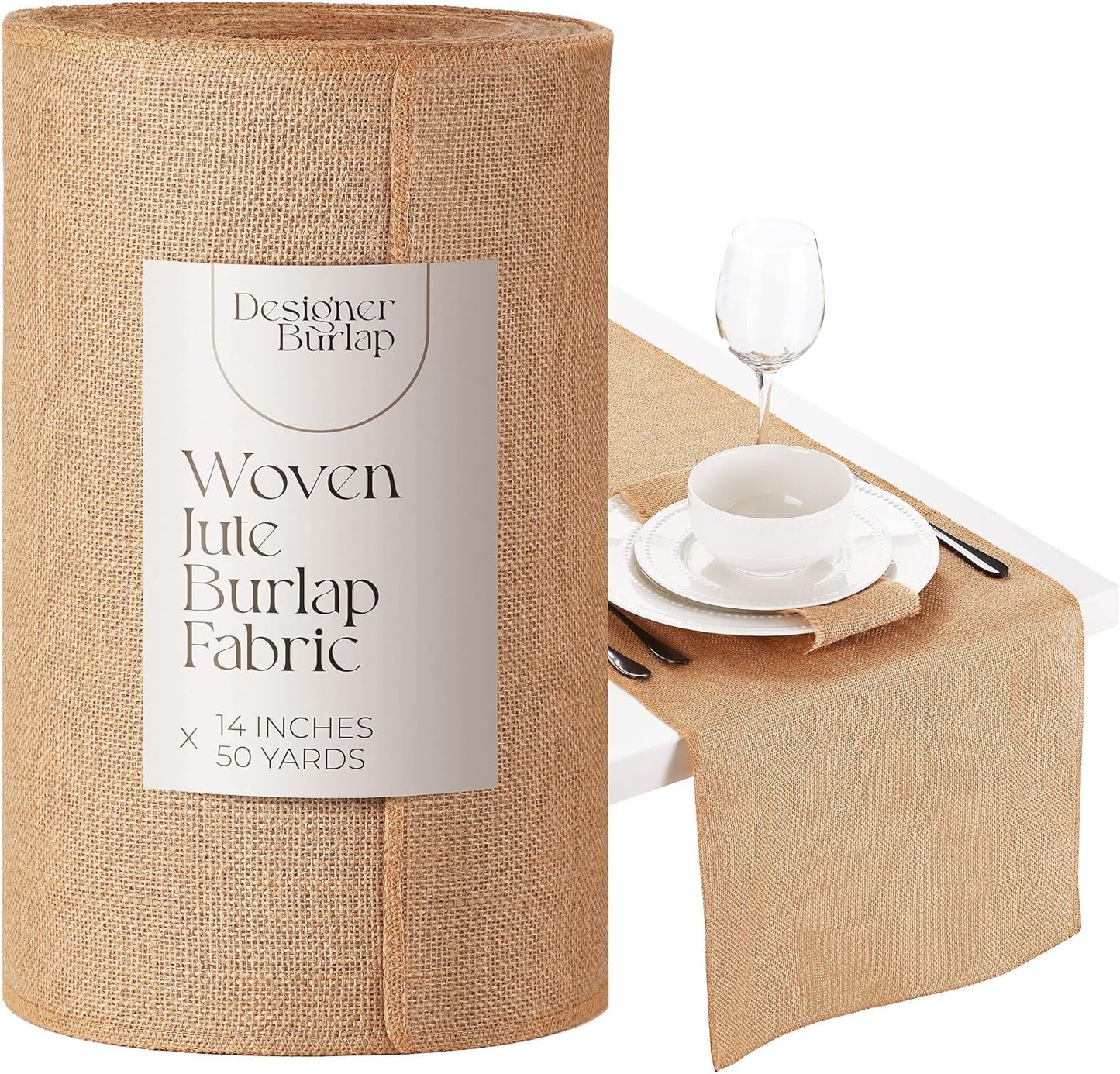 Table Runner for Farmhouse-Style Dining Room - Woven Jute Fabric