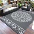 Outdoor Rug 8x10 Reversible Plastic Straw Mat - Durable, Easy Clean