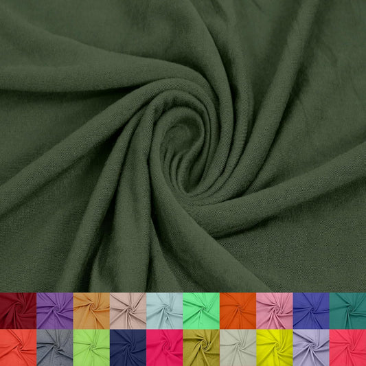 60 Inch Wide Rayon Spandex Jersey Knit Fabric - Soft & Stretchy