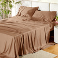 Full Size Bamboo Cooling Bed Sheets - Khaki, Deep Pocket 16in