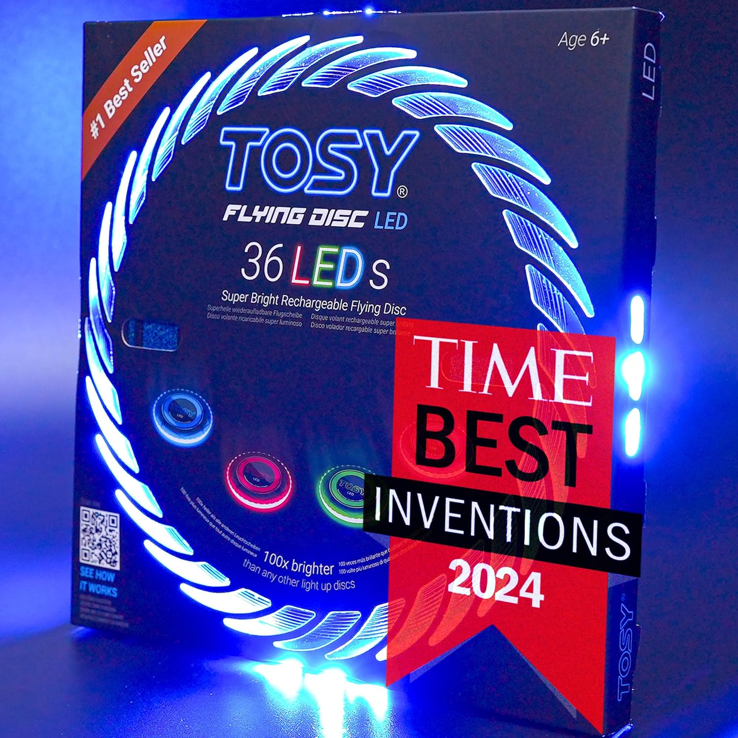 TOSY RGB Flying Disc - Brightest Illumination!