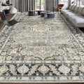 9x12 Area Rugs Washable Vintage Low-Pile Rug - Soft, Durable Choice