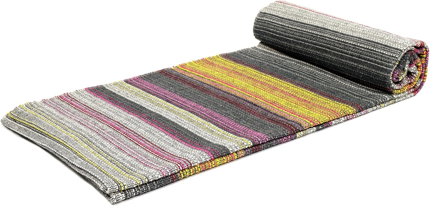 Handwoven Outdoor Yoga Blanket | Versatile 100% Cotton Throw