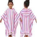 Hooded Bath Towel Poncho for Kids 4-8 Years - Thick Turkish Cotton