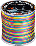 RUNCL Braided Fishing Line 8X Multicolor - Abrasion Resistant, Zero