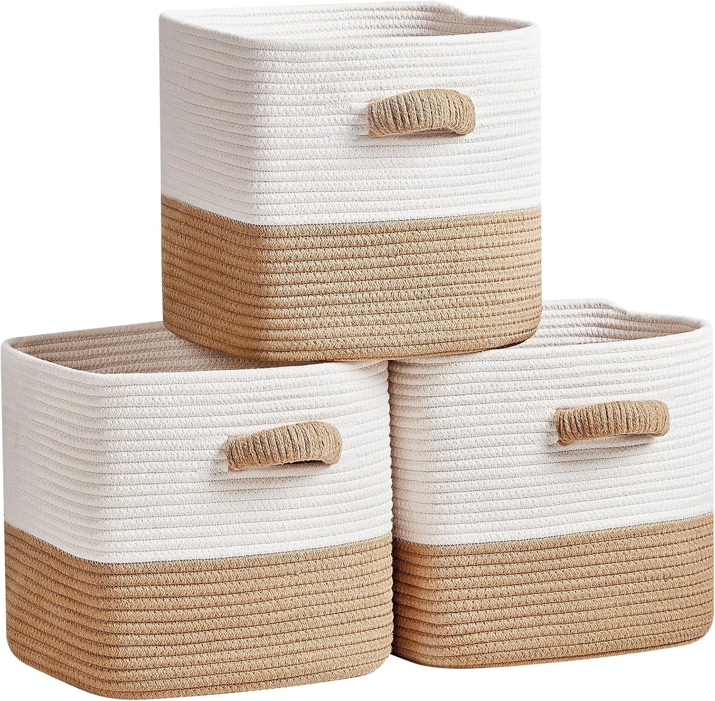 Storage Cube Baskets for Organizing - 3 Pack for Home Use