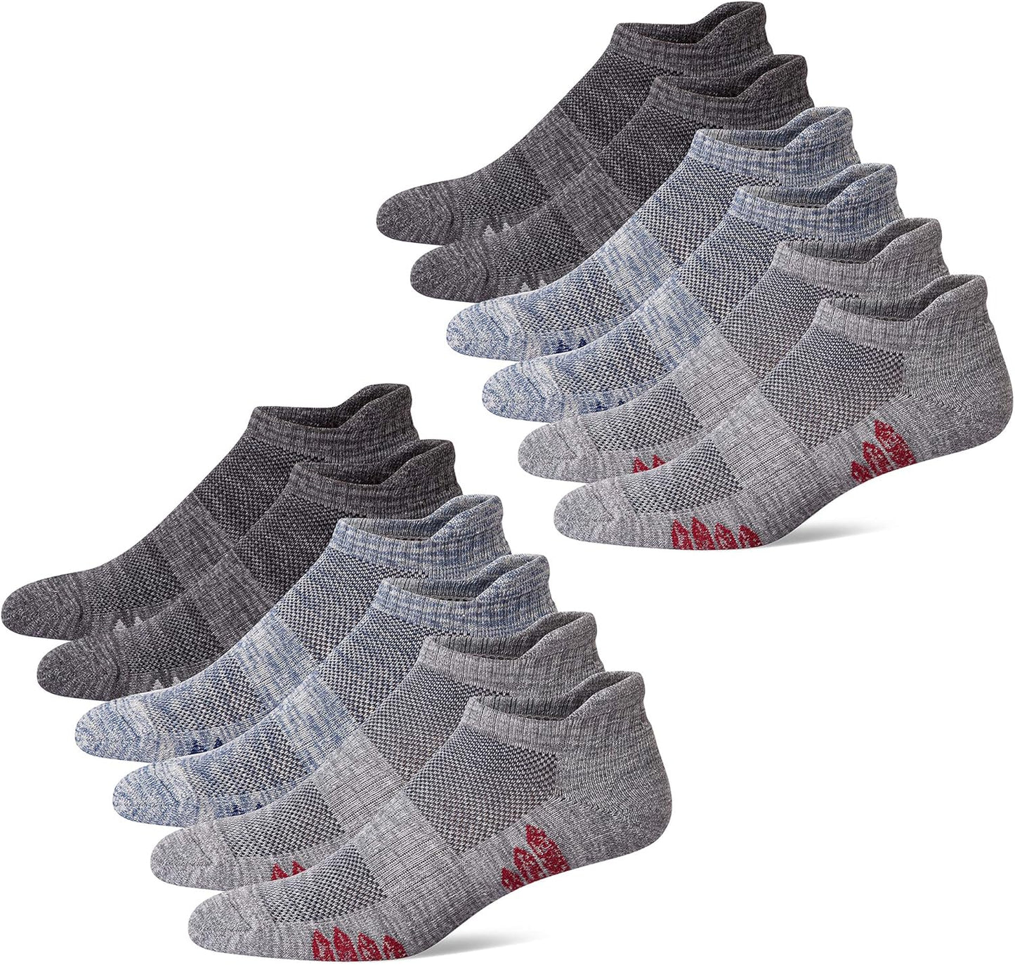 u&i Men's Performance Cushion Cotton Low Cut Athletic Socks