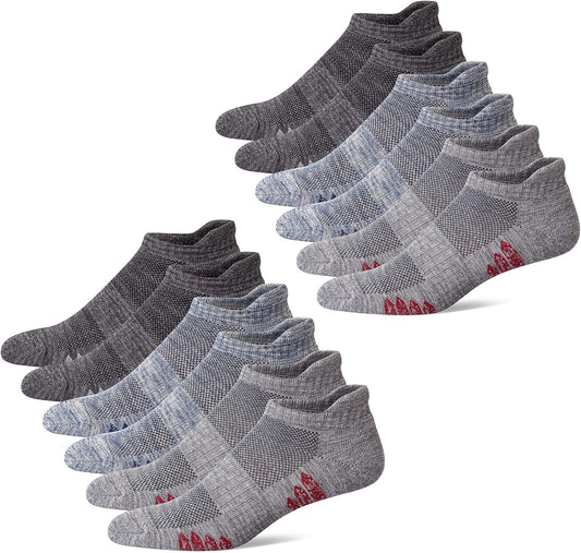 u&i Men's Performance Cushion Cotton Low Cut Athletic Socks
