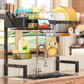 Over The Sink Dish Drying Rack - Expandable 2 Tier Dish Rack