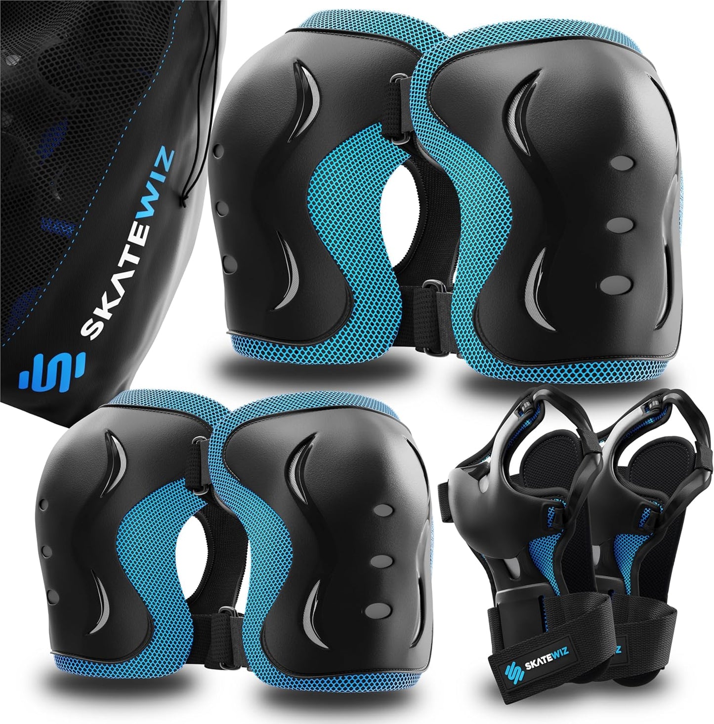 Skating Protective Gear for Adults & Kids - 6pc Set