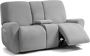 ULTICOR Jacquard Design Reclining Loveseat Cover for Comfort