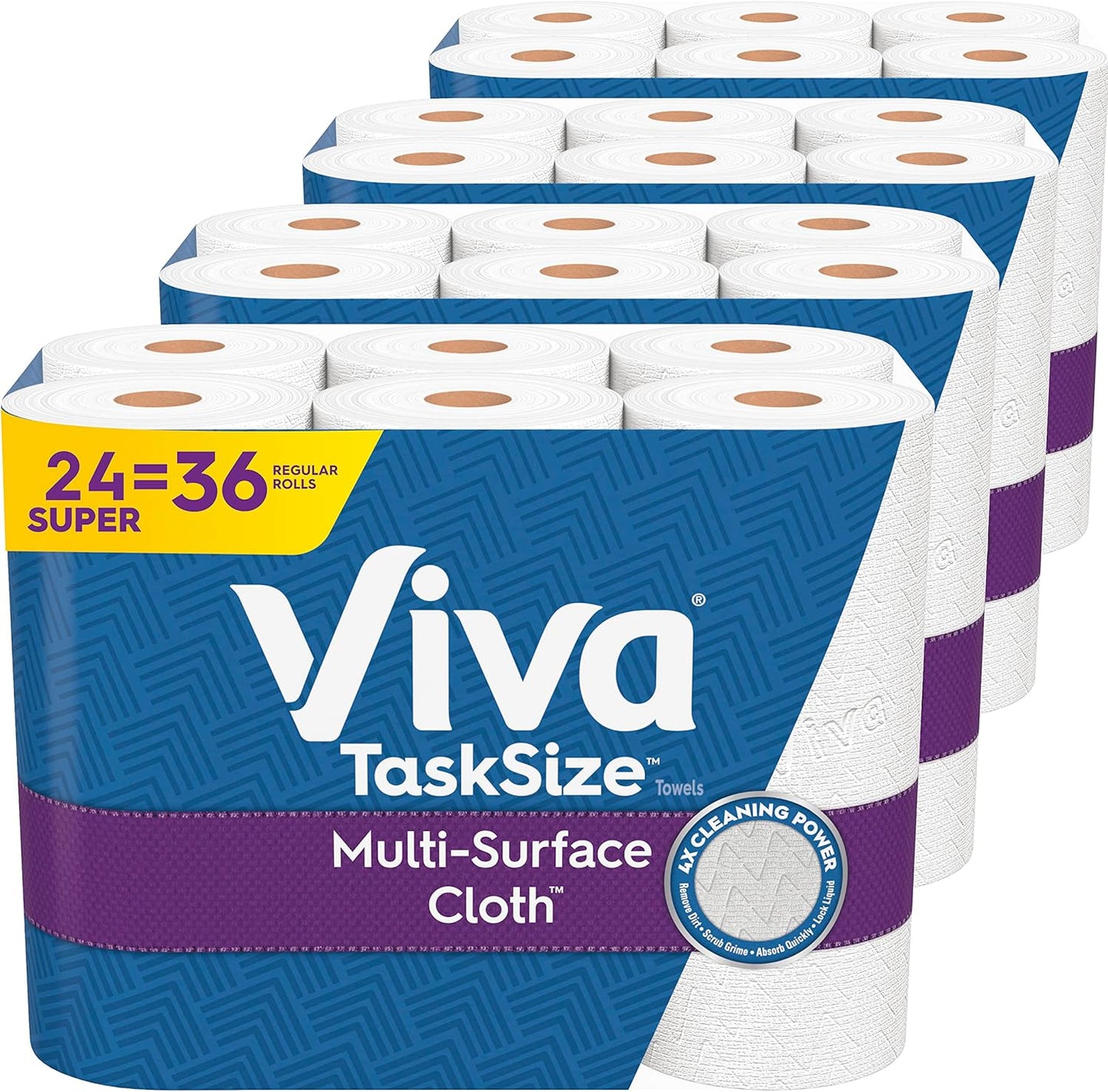 Viva Multi-Surface Cloth Paper Towels - 24 Super Rolls for Cleaning