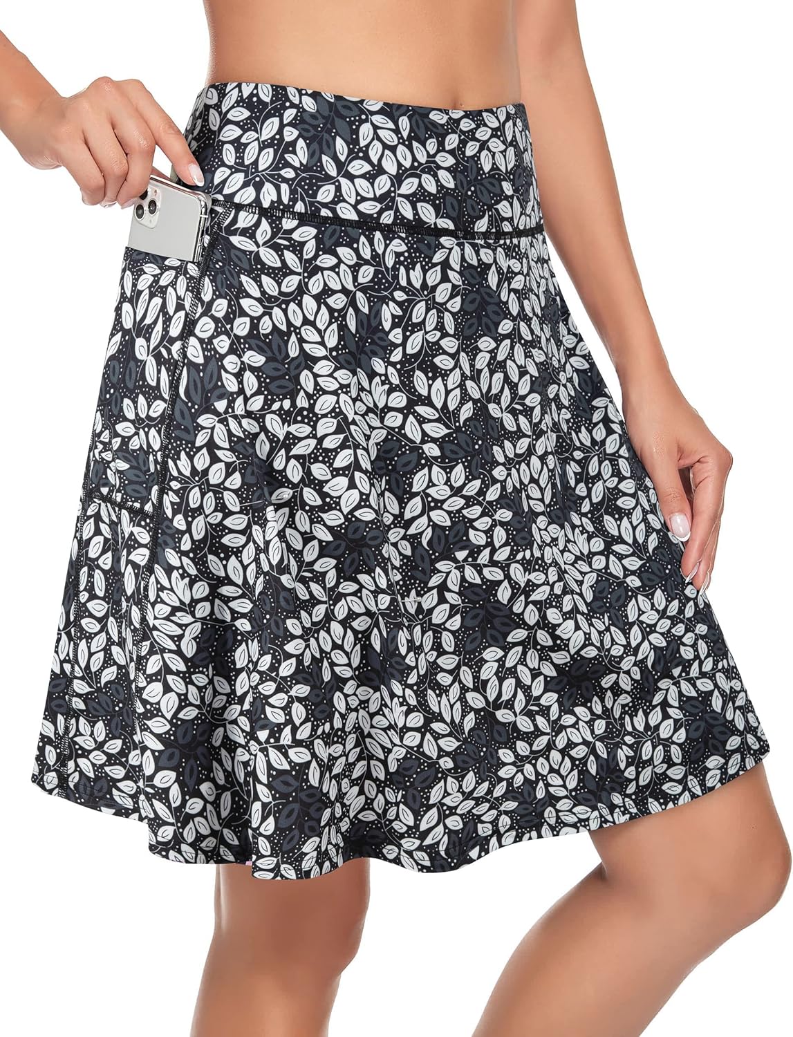 KORALHY Women's 20in Knee Length Skorts for Tennis and Golf