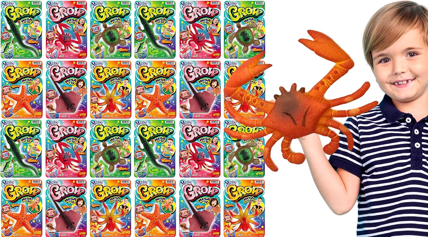 JA-RU Magic Grow Water Growing Toys for Kids - Jumbo Sea Creatures