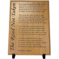The Road Not Taken Plaque - Engraved Robert Frost Poem Wall Art