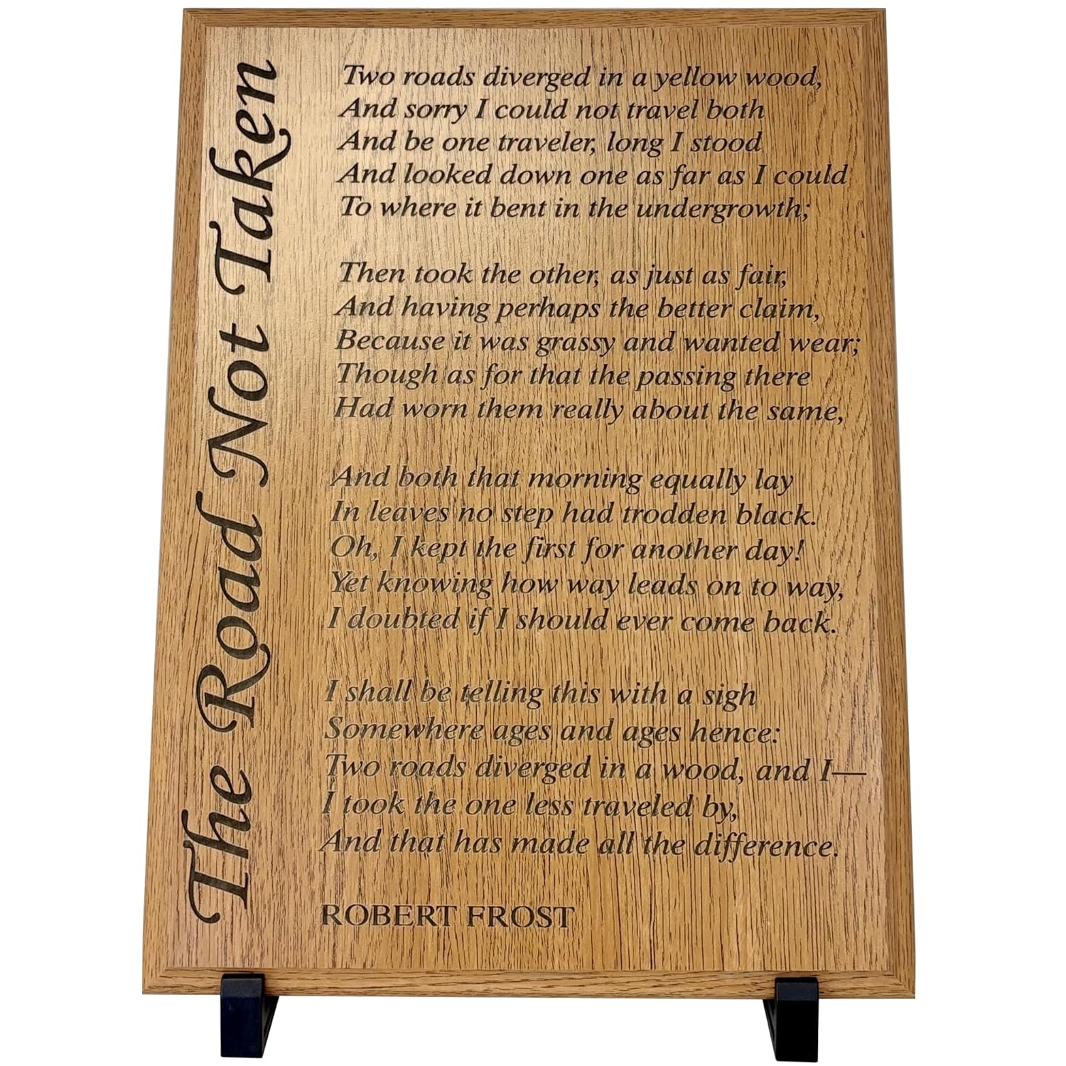 The Road Not Taken Plaque Robert Frost Poem Wall Art Sign