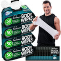 After Gym Body Wipes for Men 200 XL +16 Travel - No Rinse Clean