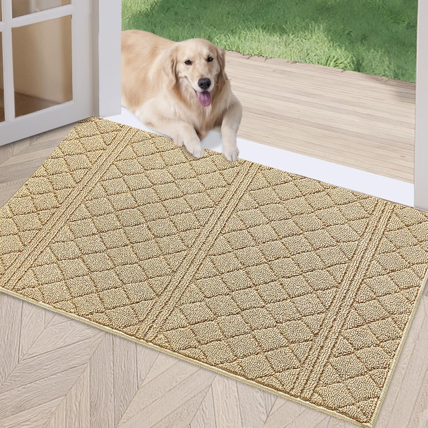 REFETONE Indoor Doormat 36x59 Absorbent Non-Slip Rug for Entryway