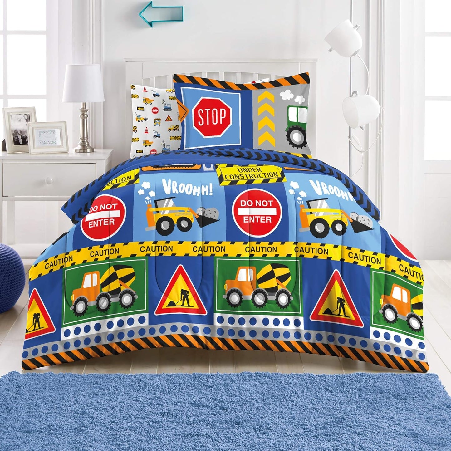 Dream Factory Kids 5-Piece Comforter Bedding Set for Twin Beds