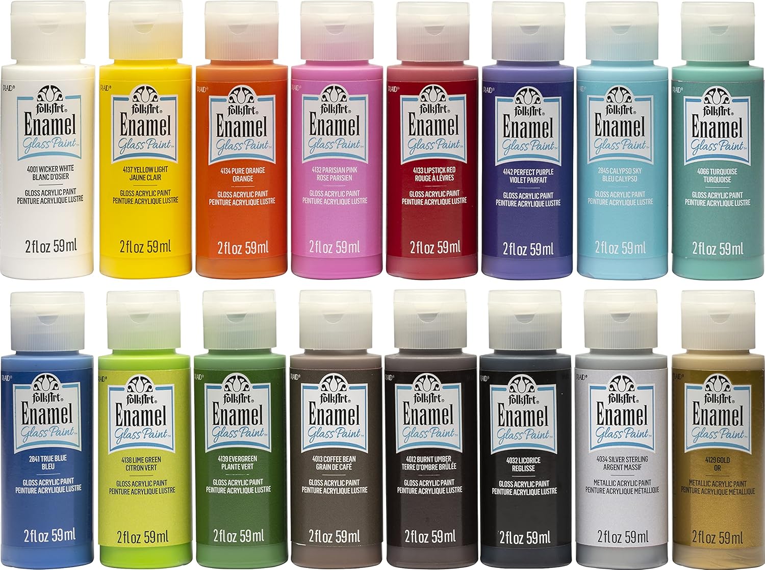 FolkArt Gloss Finish Acrylic Enamel Craft Set for Artists