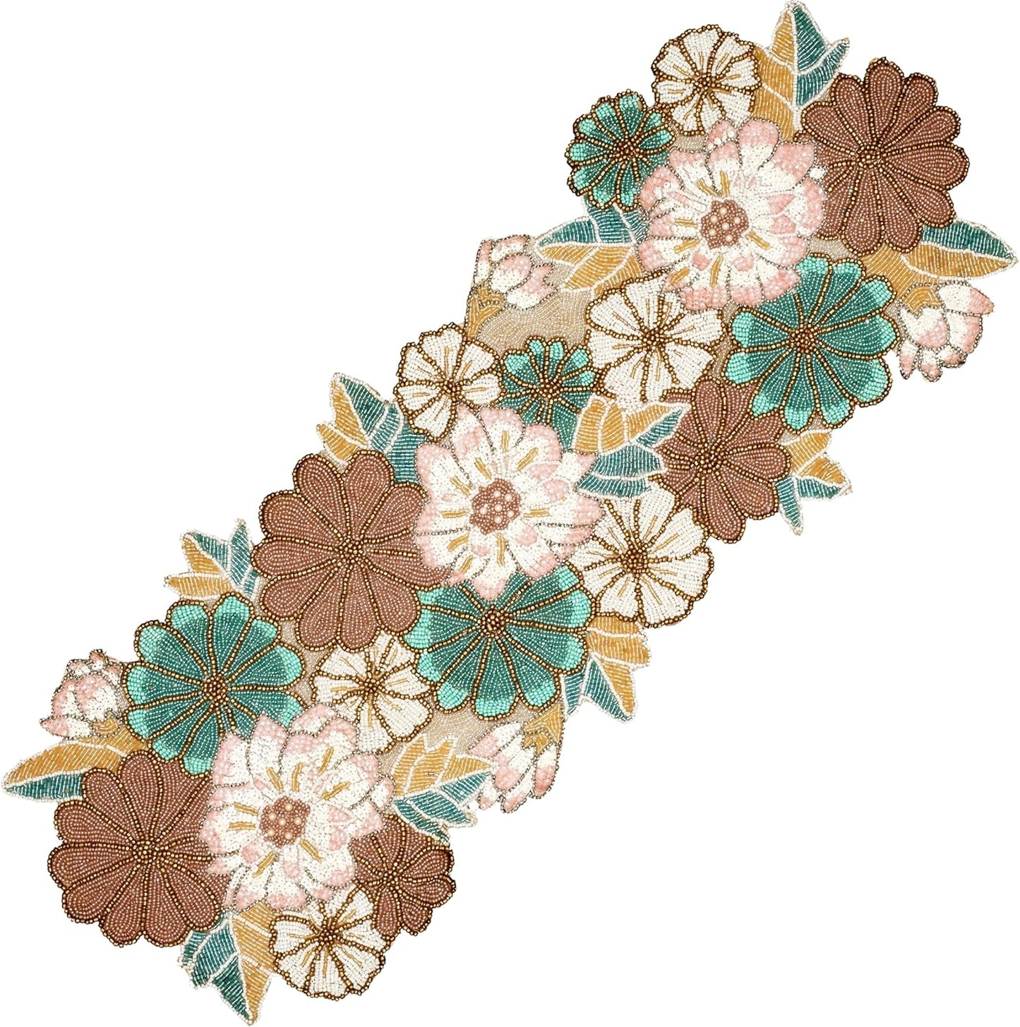 Handmade Beaded Table Runner for Weddings and Home Decor